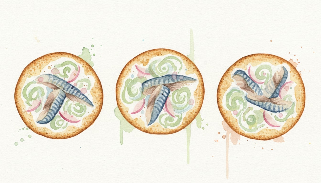 Smoked Mackerel Matzo Tostadas with Pickled Apple & Horseradish Haroset