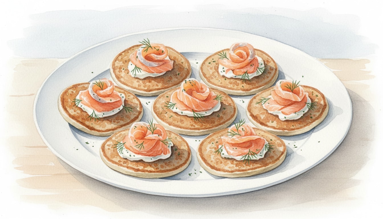Smoked Salmon Buckwheat Blinis