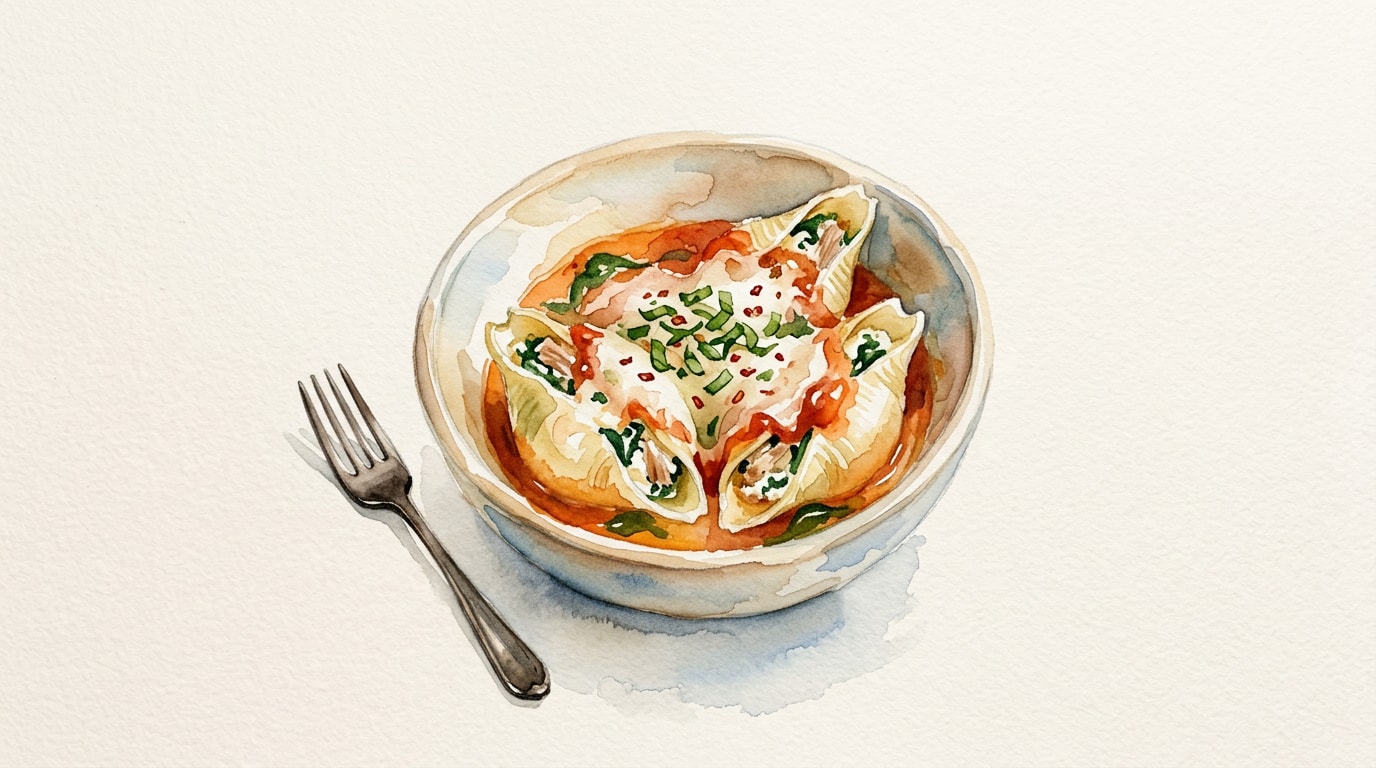 Smoked Turkey and Goat Cheese Stuffed Shells