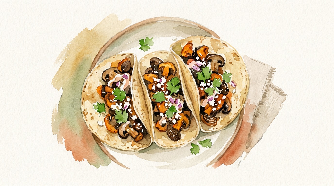 Smoky Chipotle Mushroom Soft Tacos
