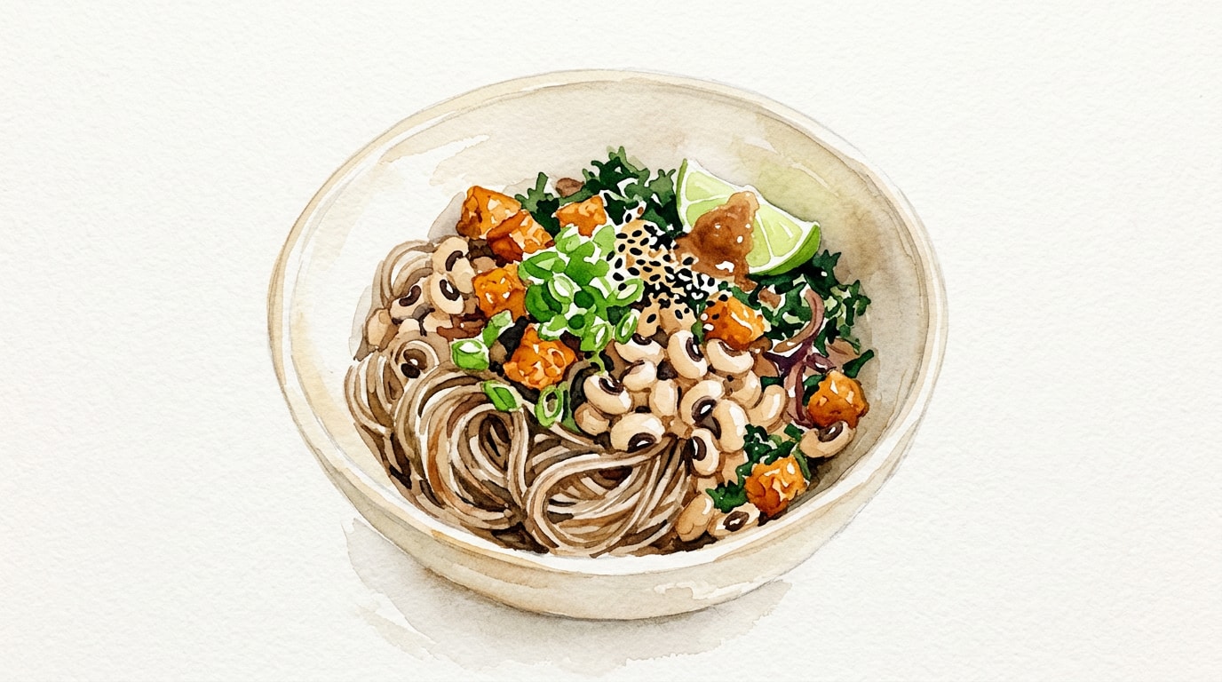 Smoky Soba and Black-Eyed Pea Bowl