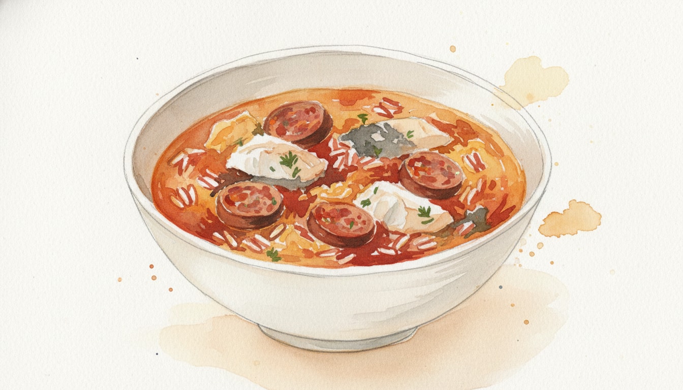 Smoky Whiting & Chorizo Rice Stew