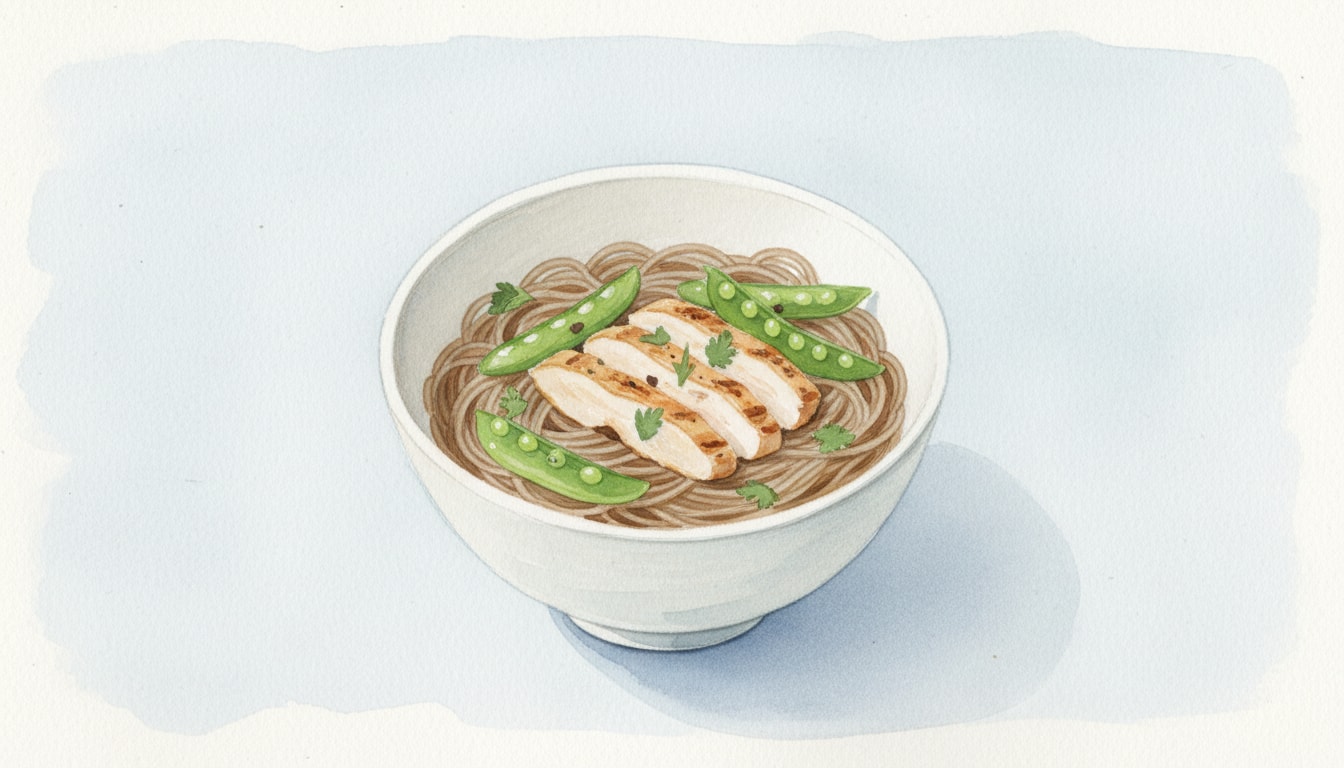 Soba Noodles With Chicken and Snap Peas