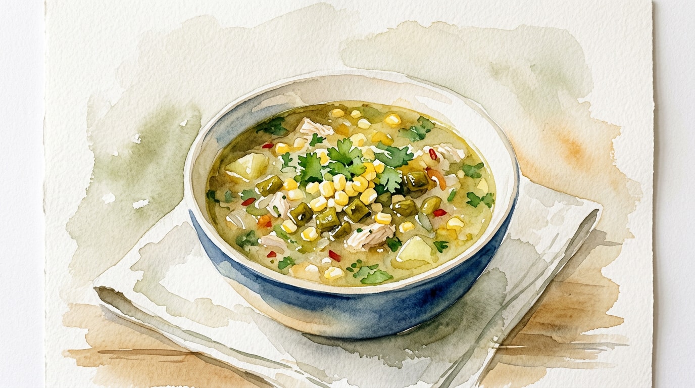 Southwestern Green Chile and Corn Soup
