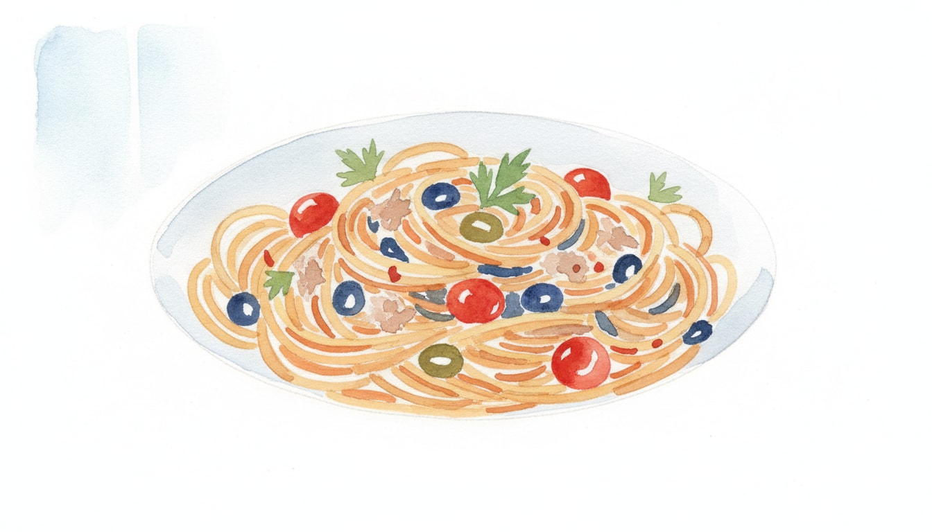 Spaghetti al Tonno e Olive
