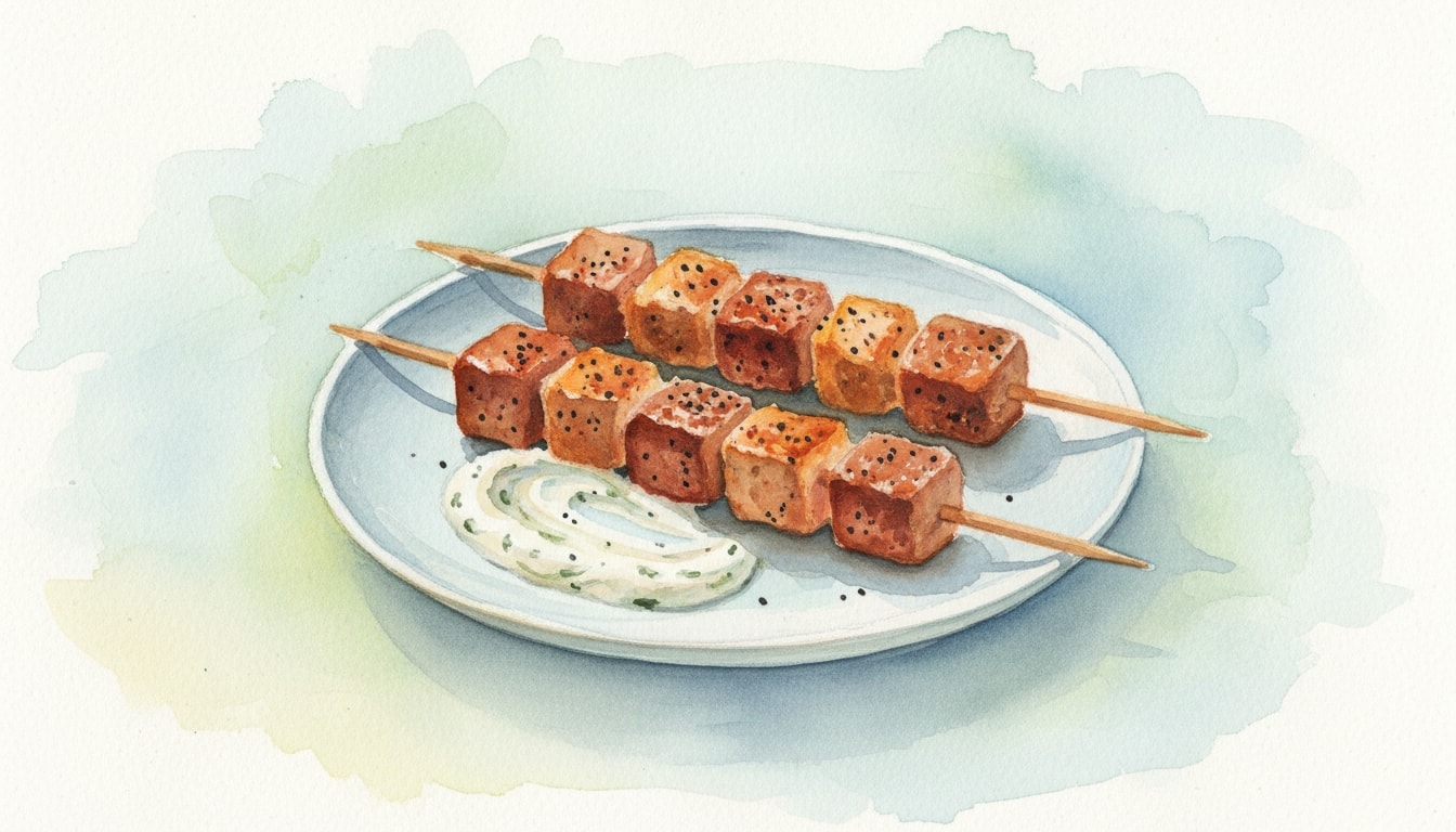 Spice-Rubbed Lamb Skewers with Herb-Yogurt Sauce