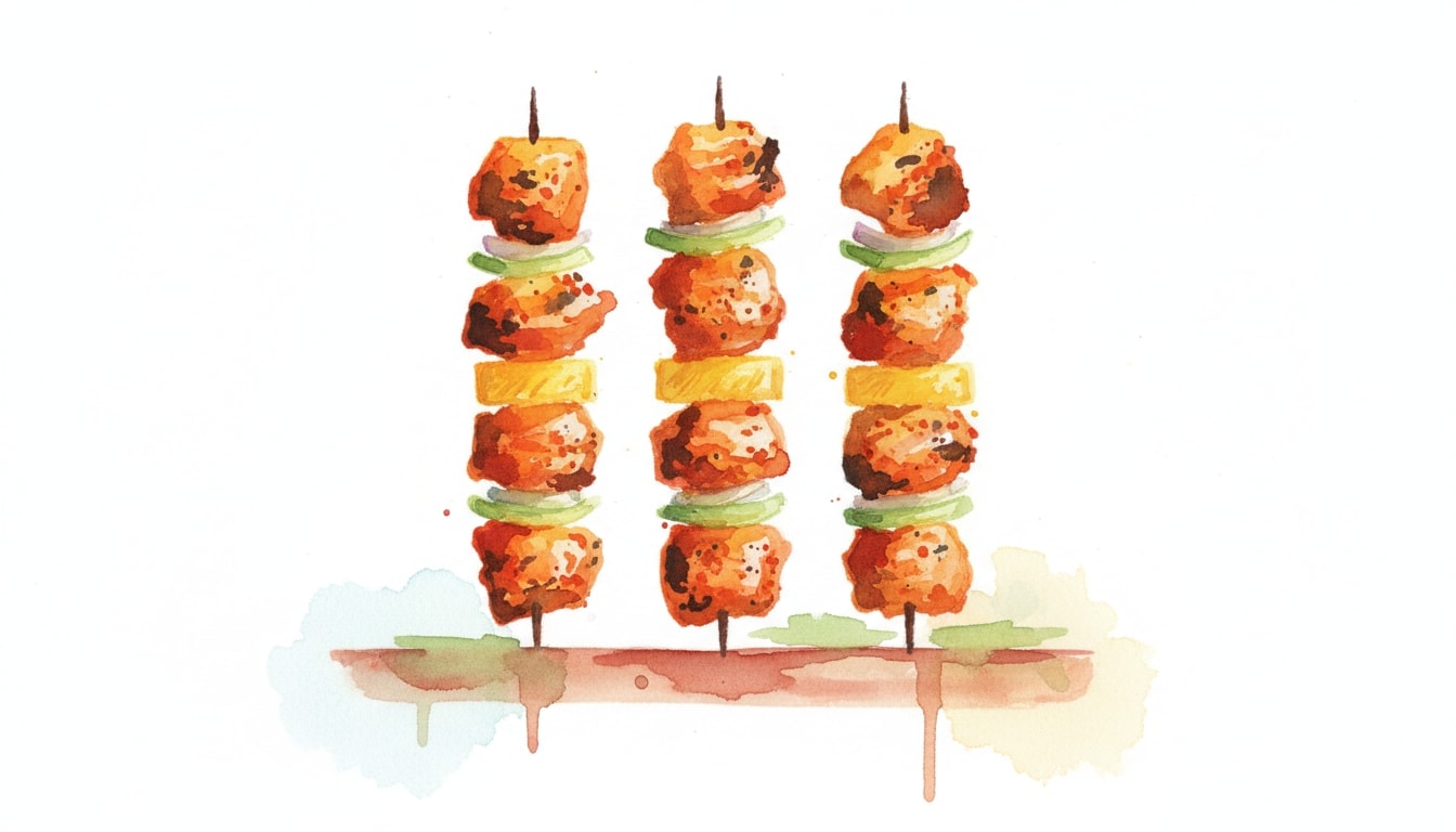 Spiced Chicken Al Pastor Skewers