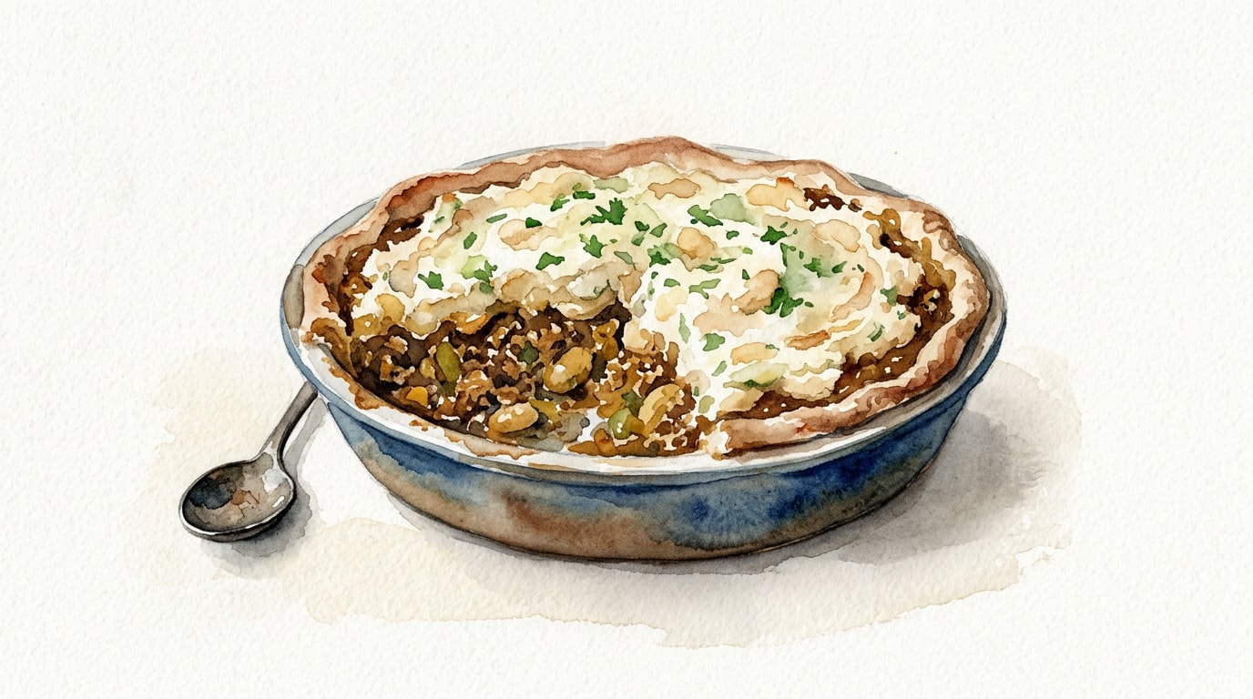 Spiced Lamb Keema and Butter Bean Pie