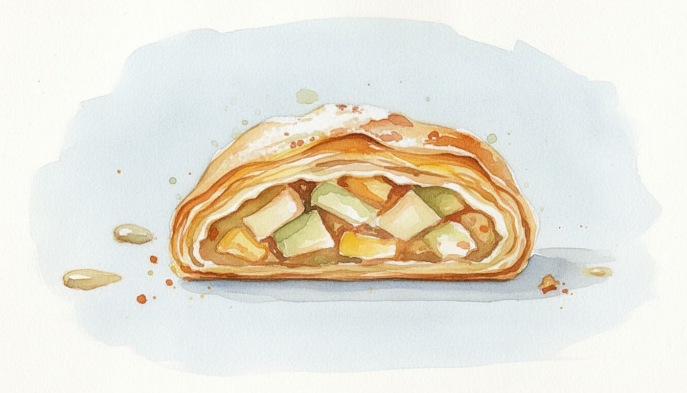 Spiced Pear and Pistachio Phyllo Strudel