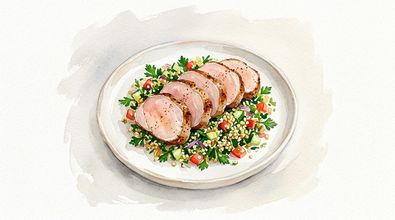 Spiced Pork Tenderloin with Vibrant Tabbouleh