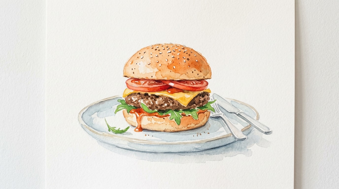 Spicy Beef Burger with Homemade Sauce