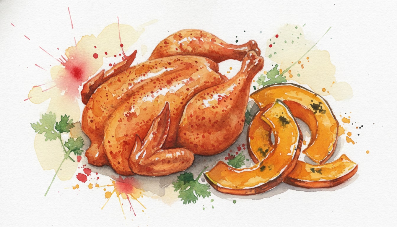 Spicy Harissa Spatchcock Chicken with Caramelized Squash
