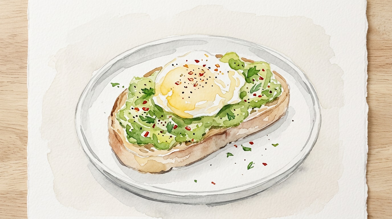 Spicy Lemon Avocado Toast with Poached Egg