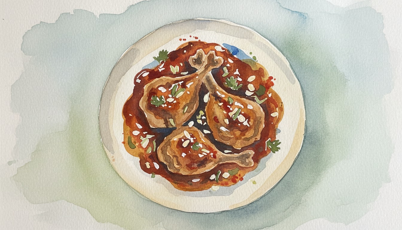 Spicy Molasses-Peanut BBQ Chicken Thighs