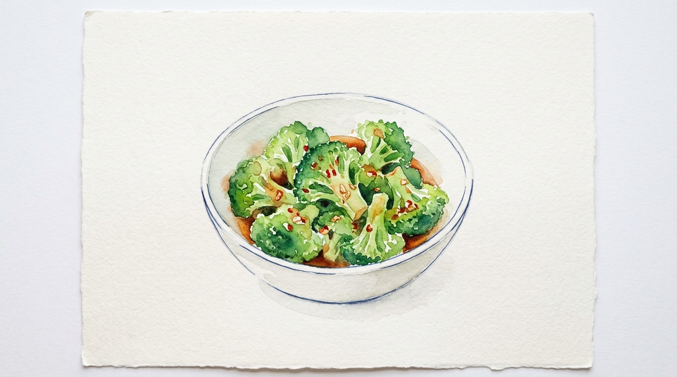 Spicy Red Vinegar Steamed Broccoli