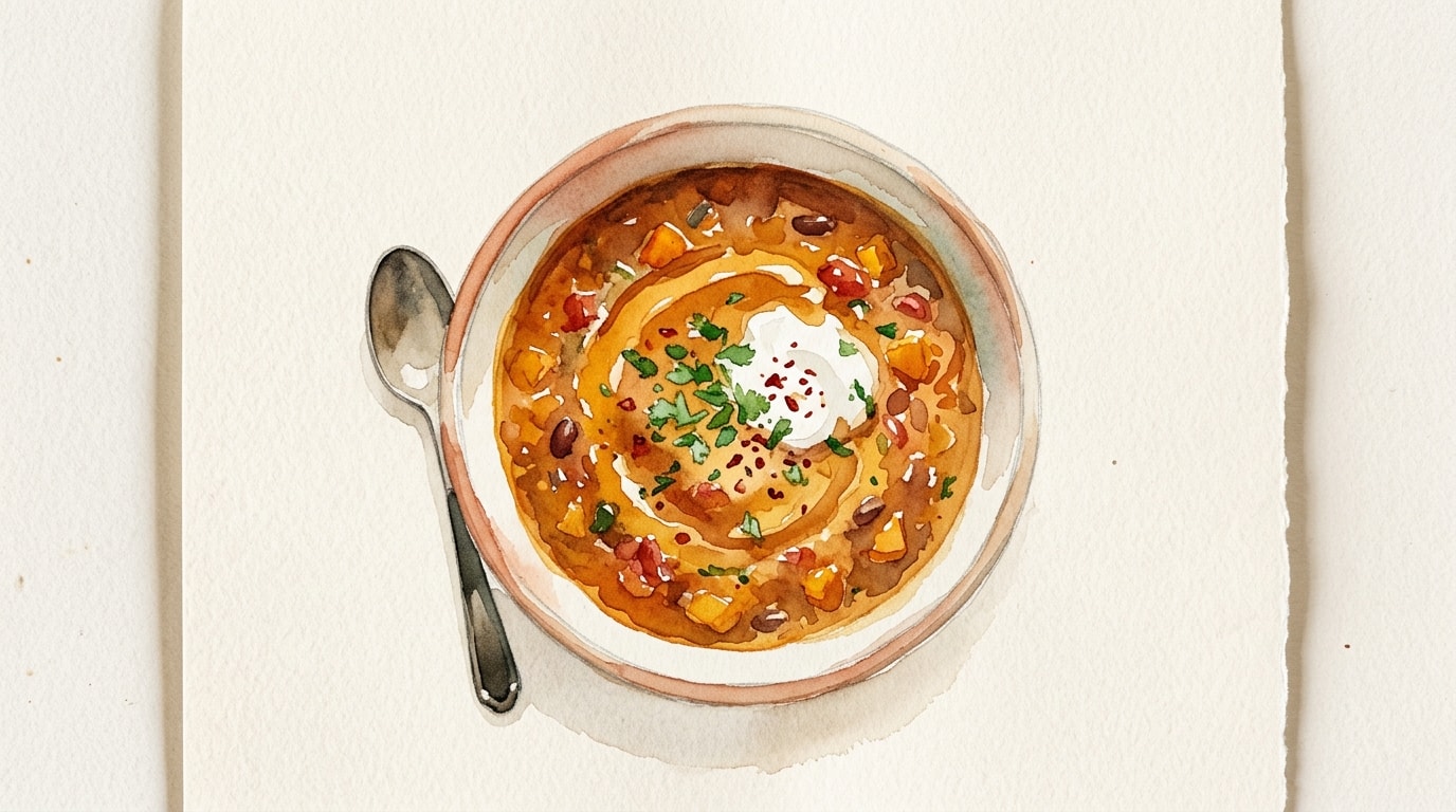 Spicy Roasted Pumpkin Chili Soup