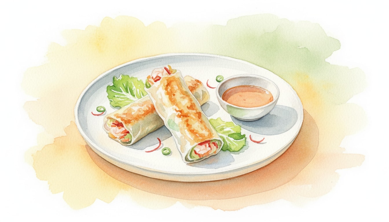 Spicy Shrimp and Kimchi Keto Spring Rolls