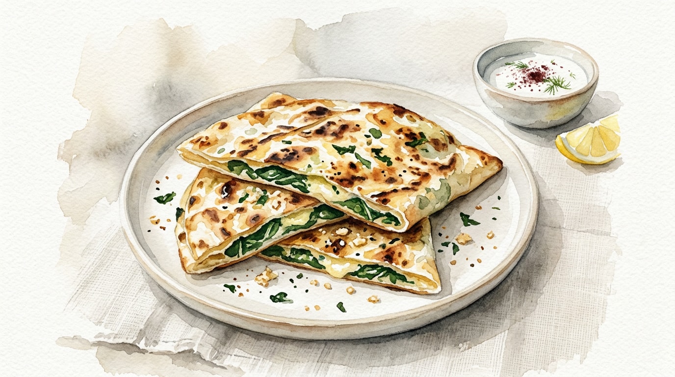 Spinach And Parmesan Gozleme