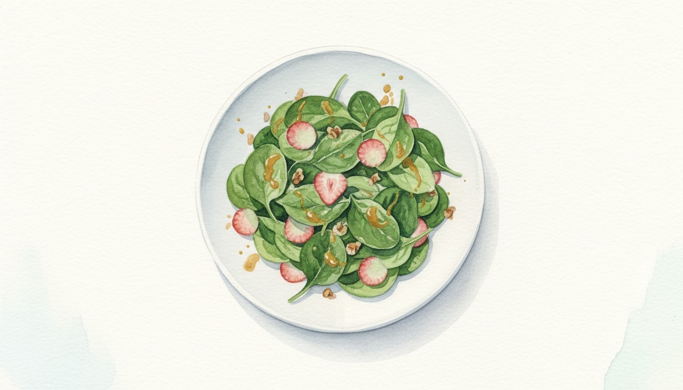 Spinach Salad with Maple-Mustard Dressing