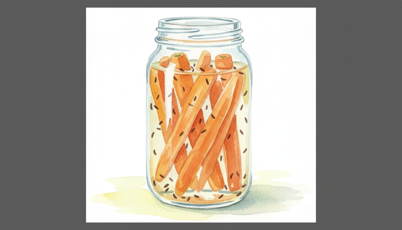Spring Carrot Pickles with Caraway