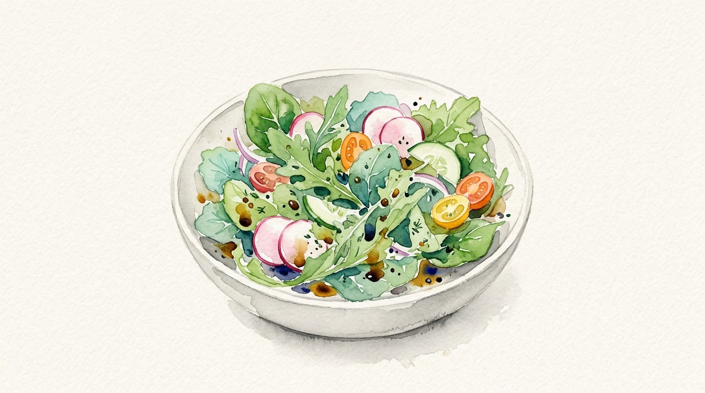 Spring Mixed Greens Salad with Herb-Infused Balsamic Vinaigrette