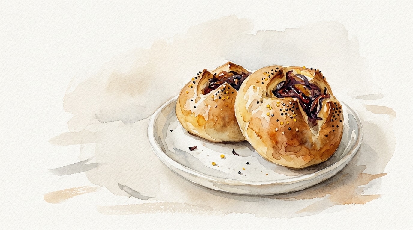 Sri Lankan Spiced Onion Confit Buns