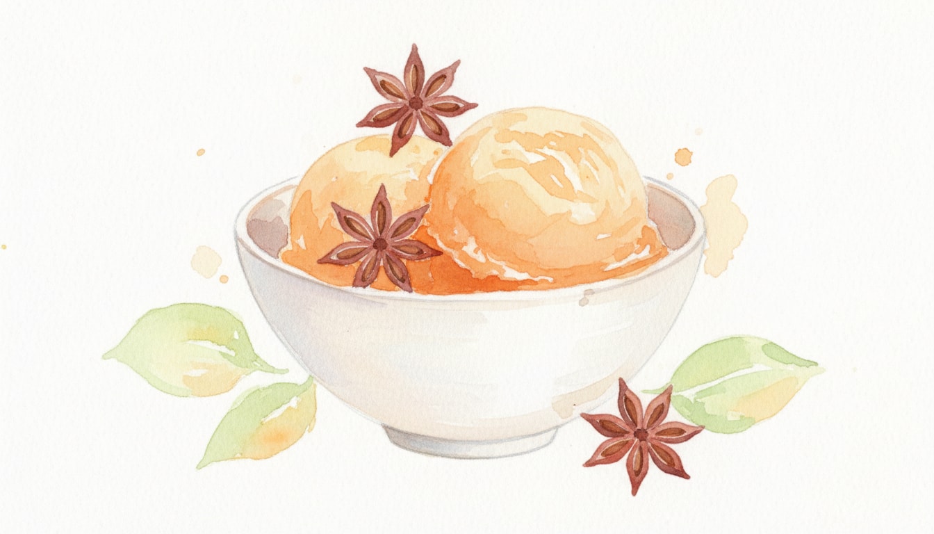 Star Anise Infused Cantaloupe Sorbet