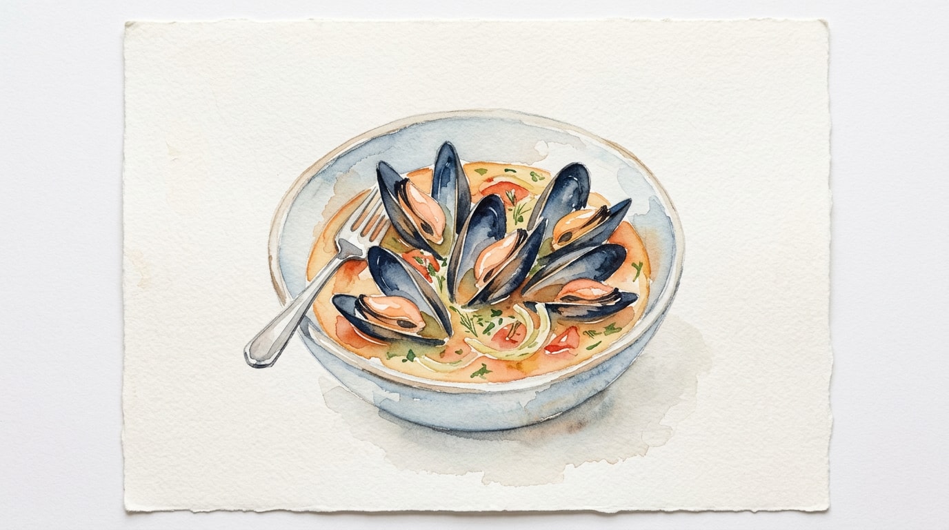Steamed Mussels In Tomato Fennel Broth