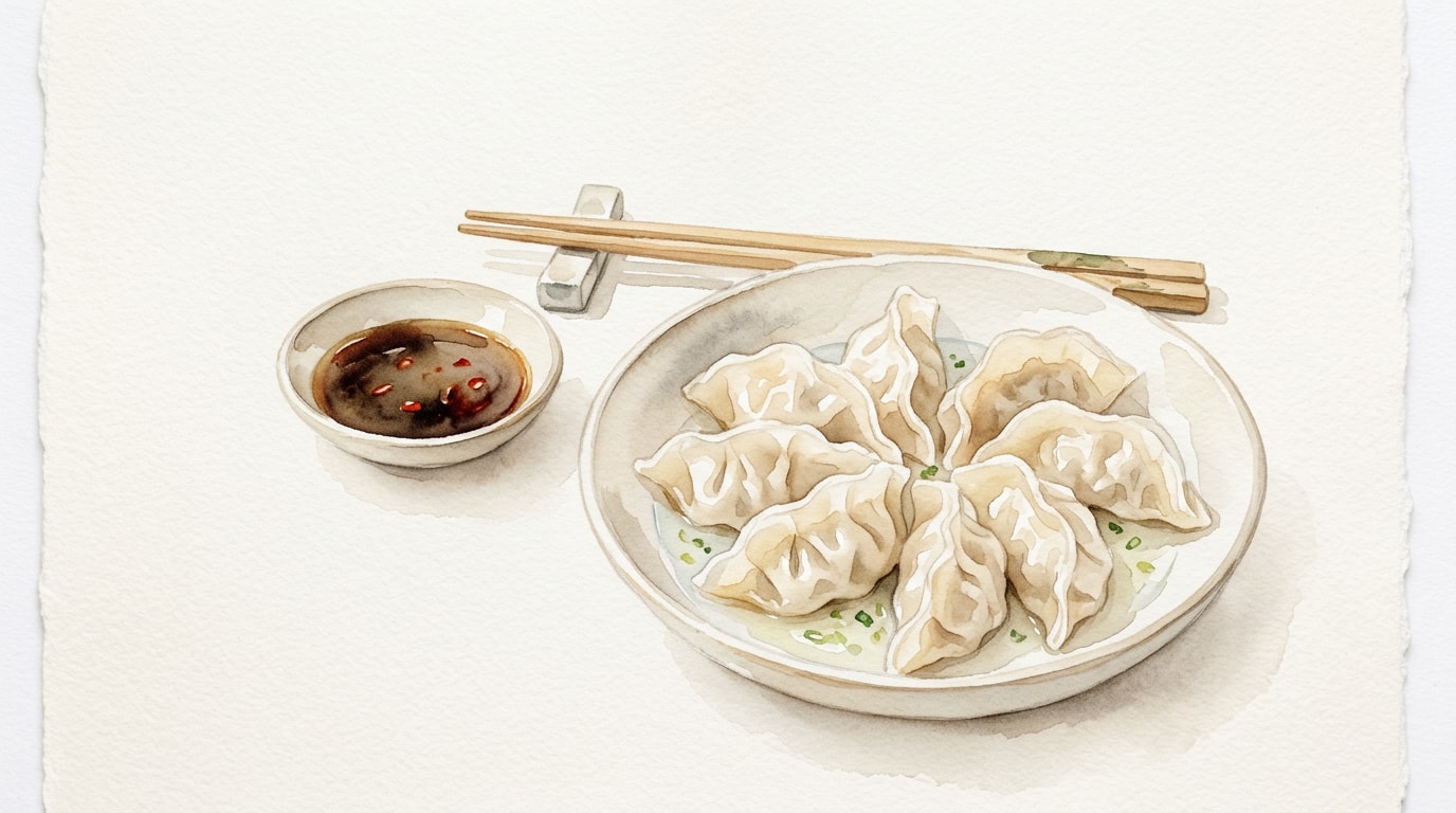 Steamed Pork and Cabbage Gyoza