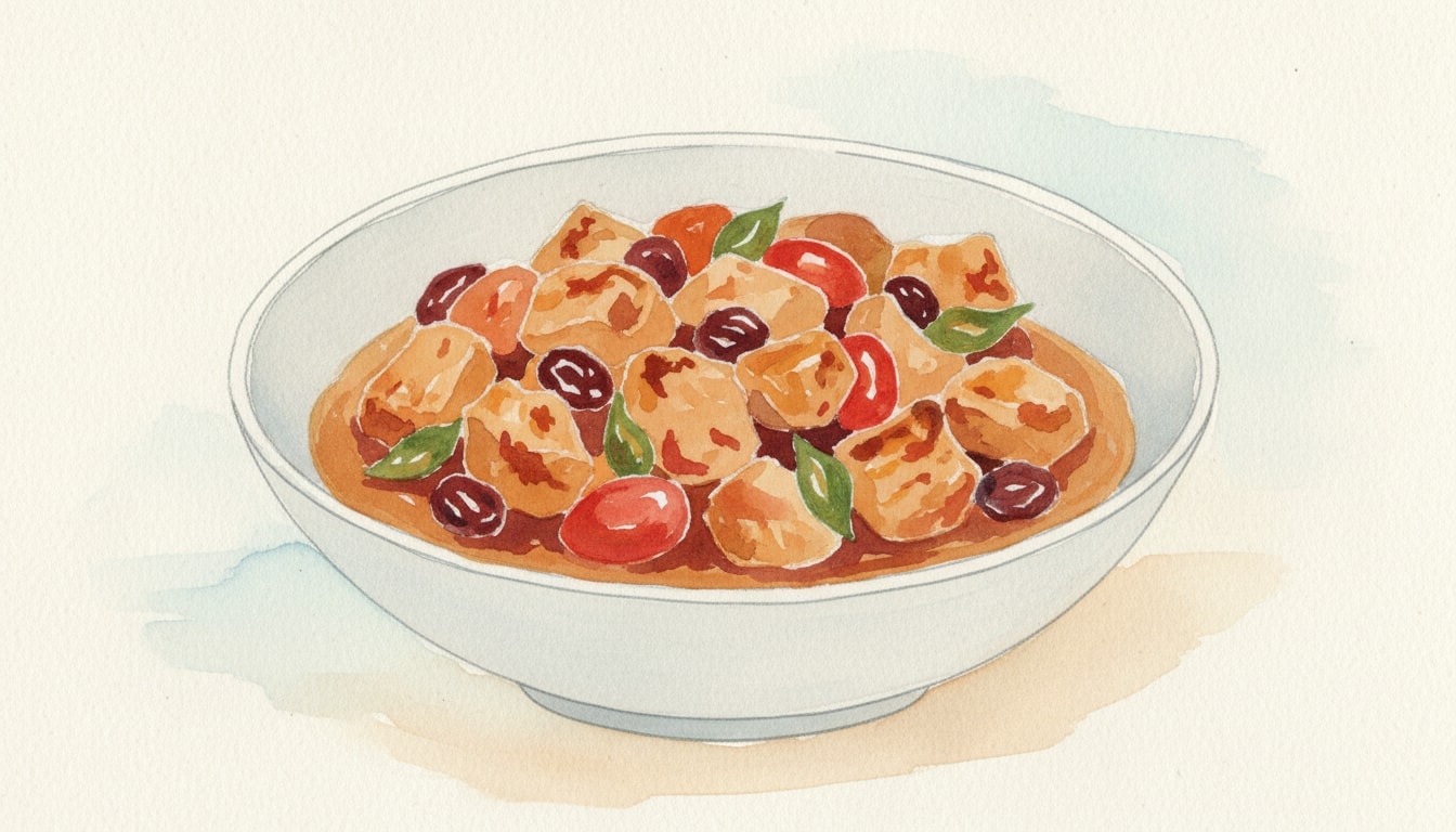 Stir-Fried Chicken with Raisins and Tomato
