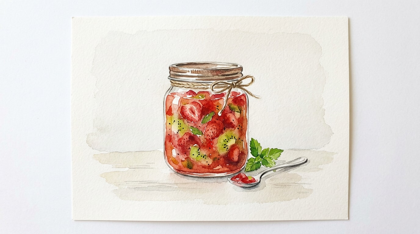 Strawberry Kiwi Mint Preserve