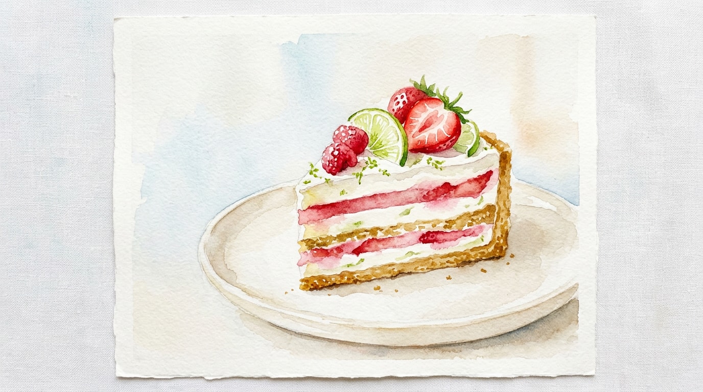 Strawberry Lime-Ginger Icebox Cake