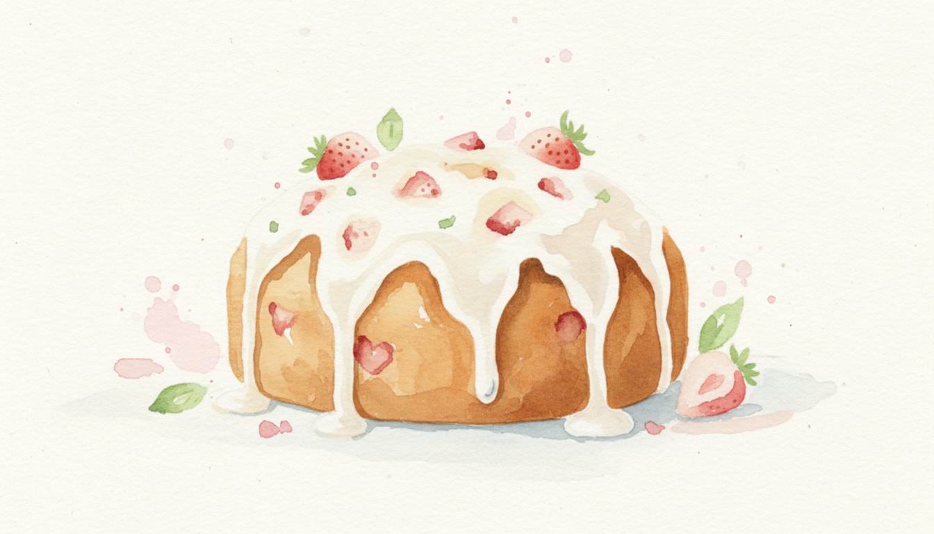 Strawberry Scone Loaf with Buttermilk Glaze