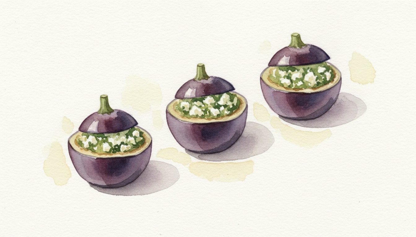 Stuffed Miniature Eggplants