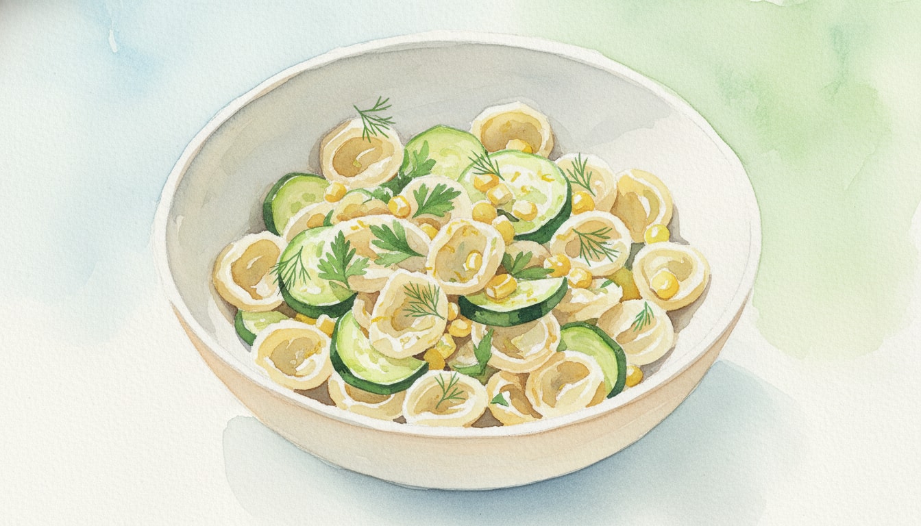Summer Garden Orecchiette with Lemon and Herbs