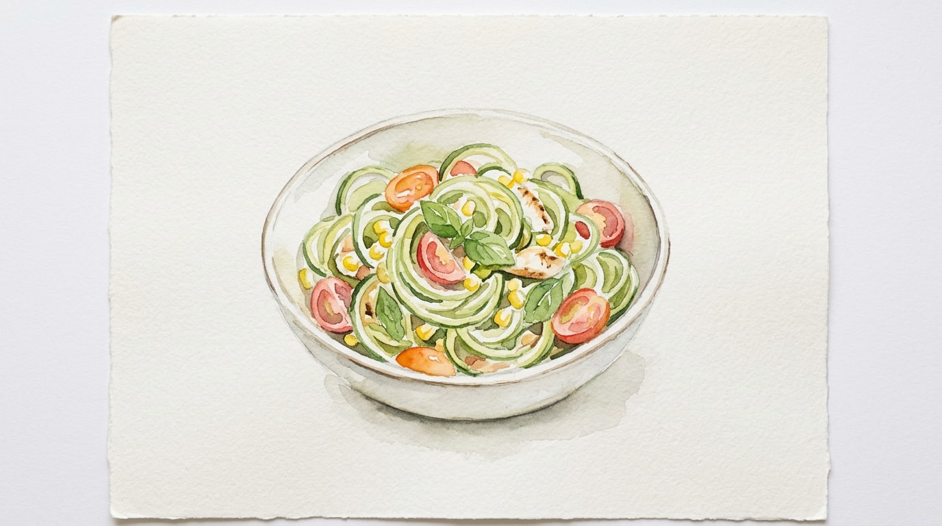 Summer Harvest Zucchini Noodle Pasta