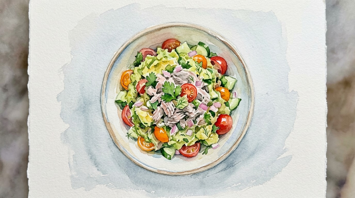 Summery Avocado Cucumber Tuna Salad