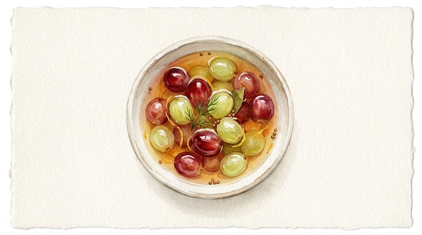 Sweet And Tangy Pickled Seedless Grapes