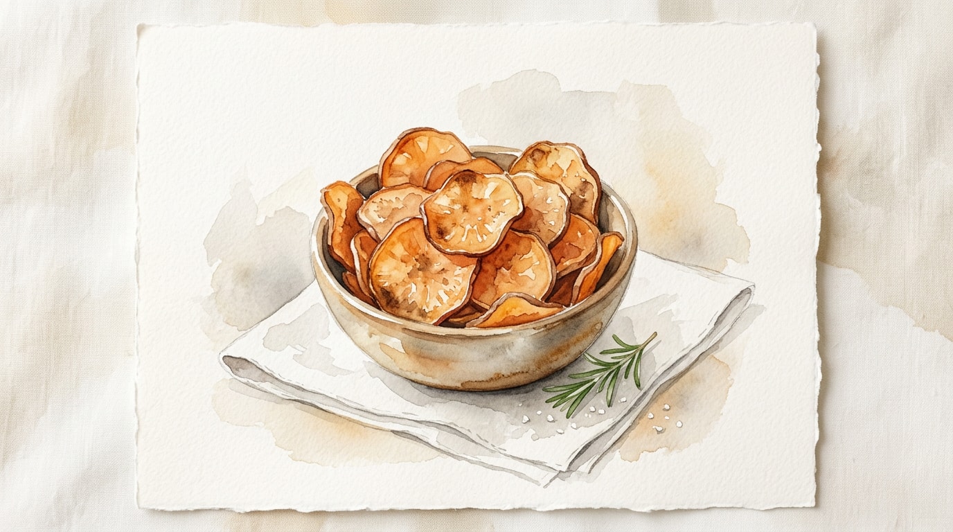 Toasty Sweet Baked Sweet Potato Chips