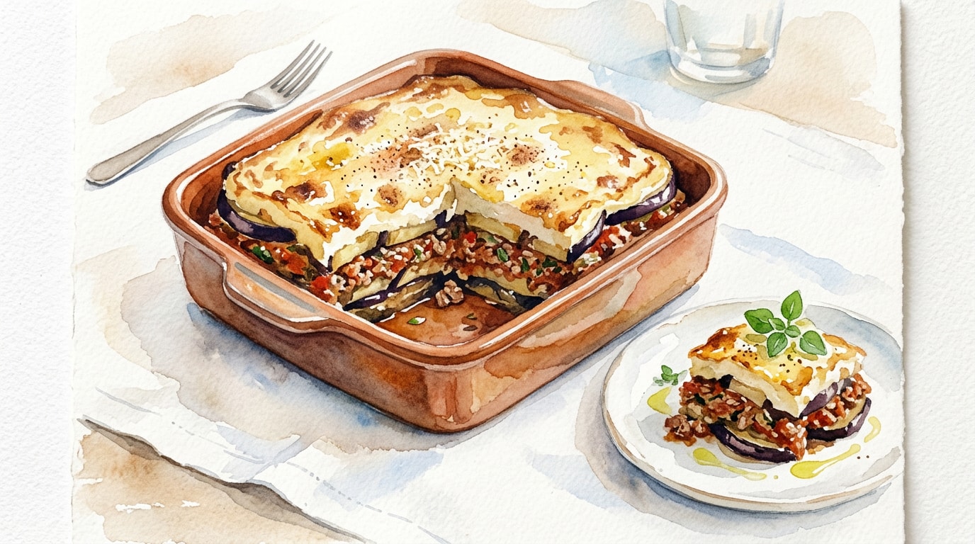 Traditional Greek Lamb Moussaka