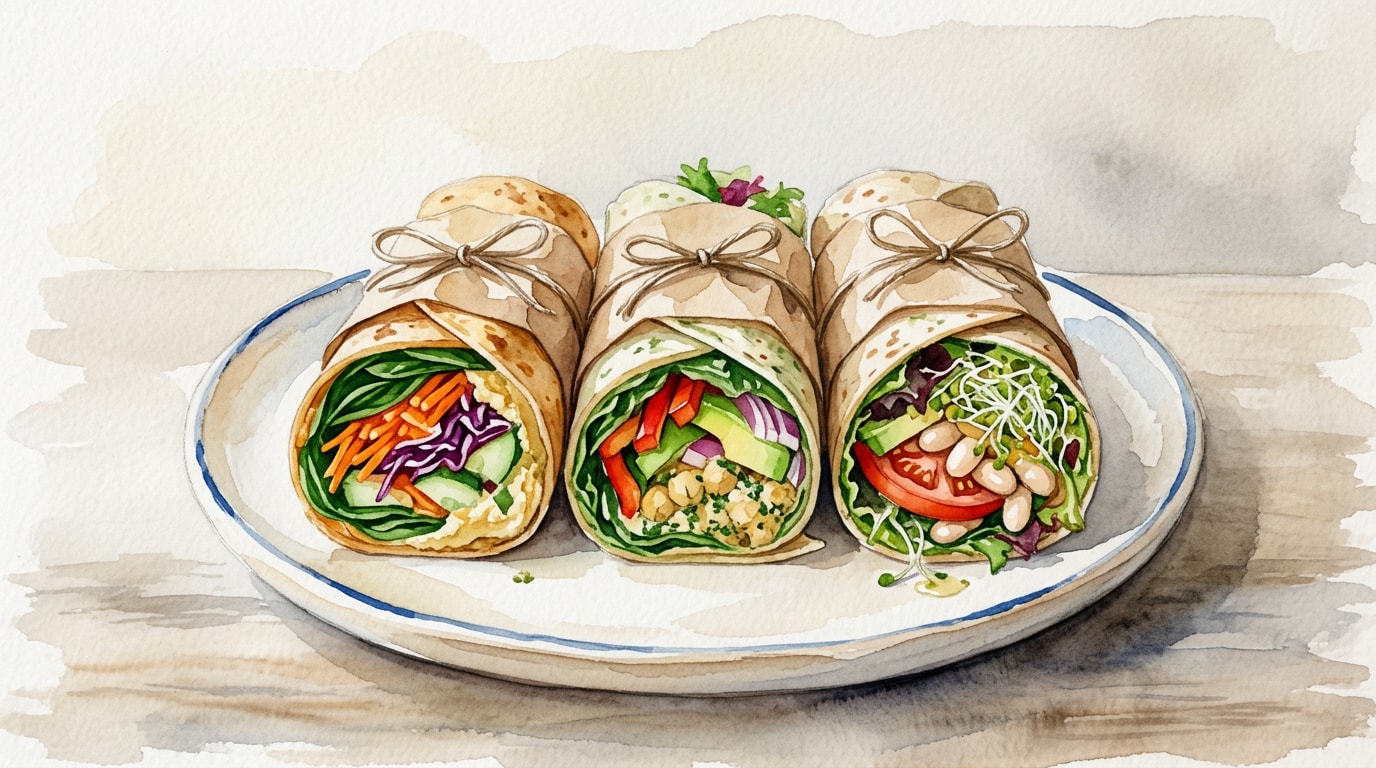Trio Of Quick Vegan Lunch Wraps