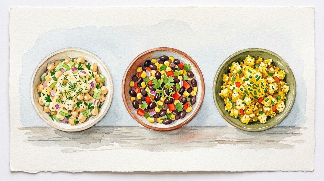 Trio of Quick Vegan Wrap Fillings