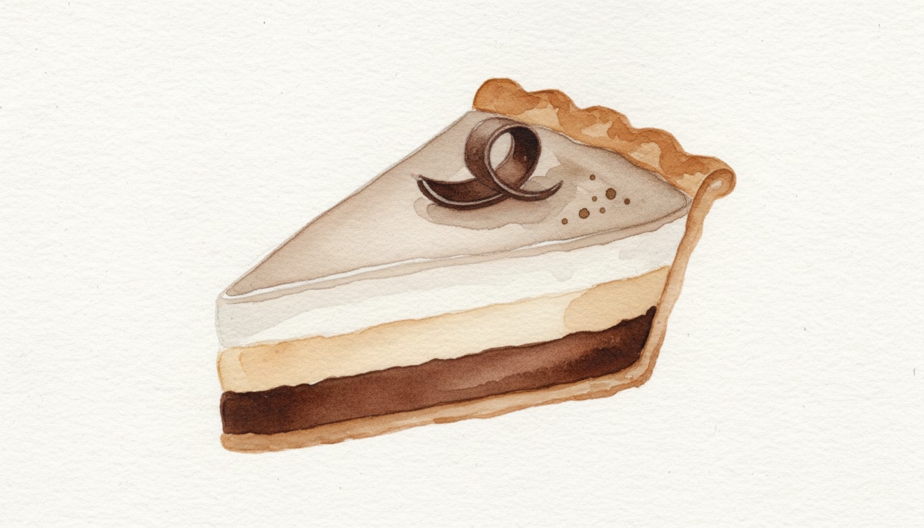 Triple-Layer Black and White Mocha Mousse Pie