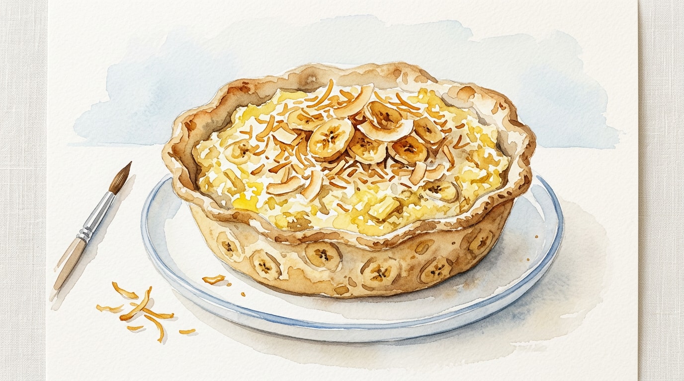 Tropical Banana Chip and Pineapple Pie Shell