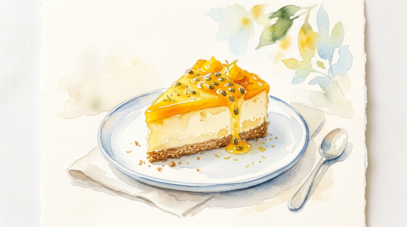Tropical Mango And Passion Fruit Party Cheesecake