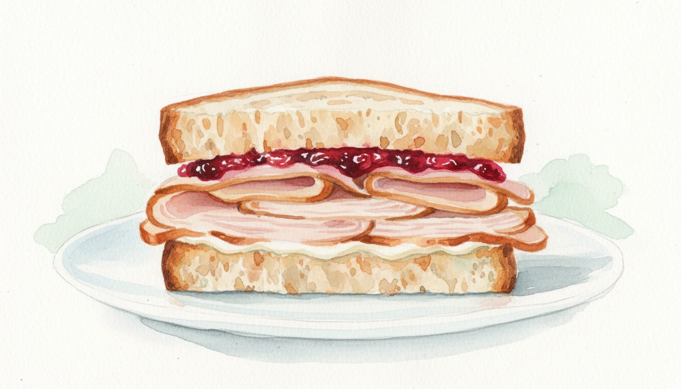 Classic Christmas Turkey Sandwich with Cranberry Mayo