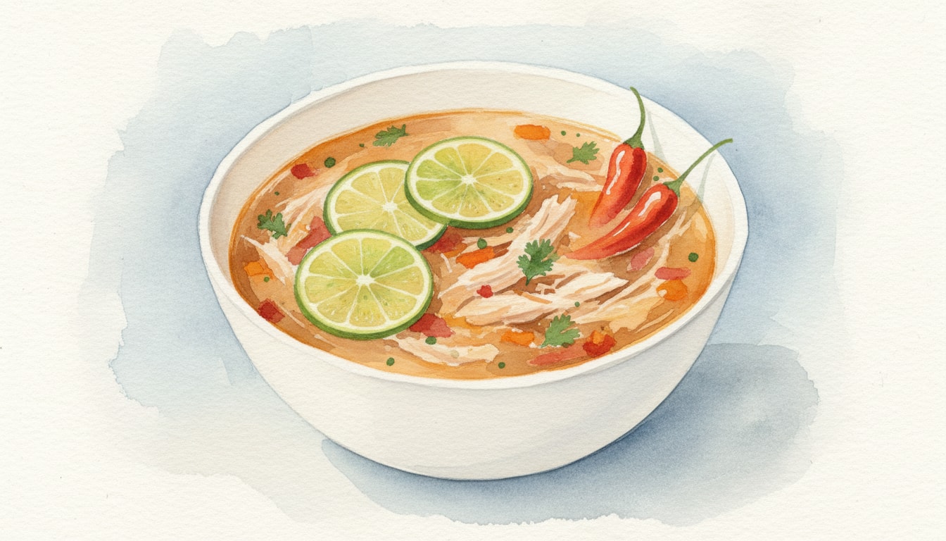 Turkey Soup With Lime and Chile