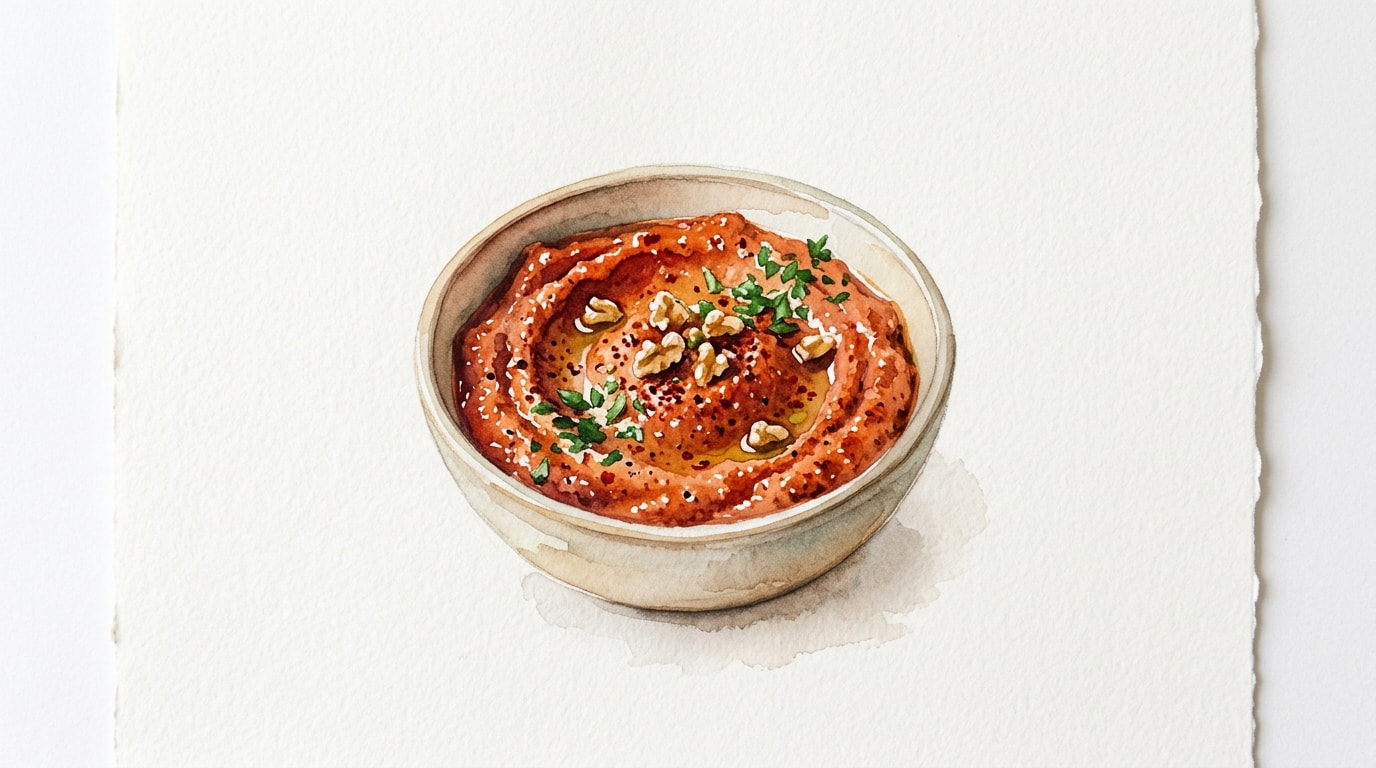 Turkish Red Pepper and Walnut Muhammara Dip