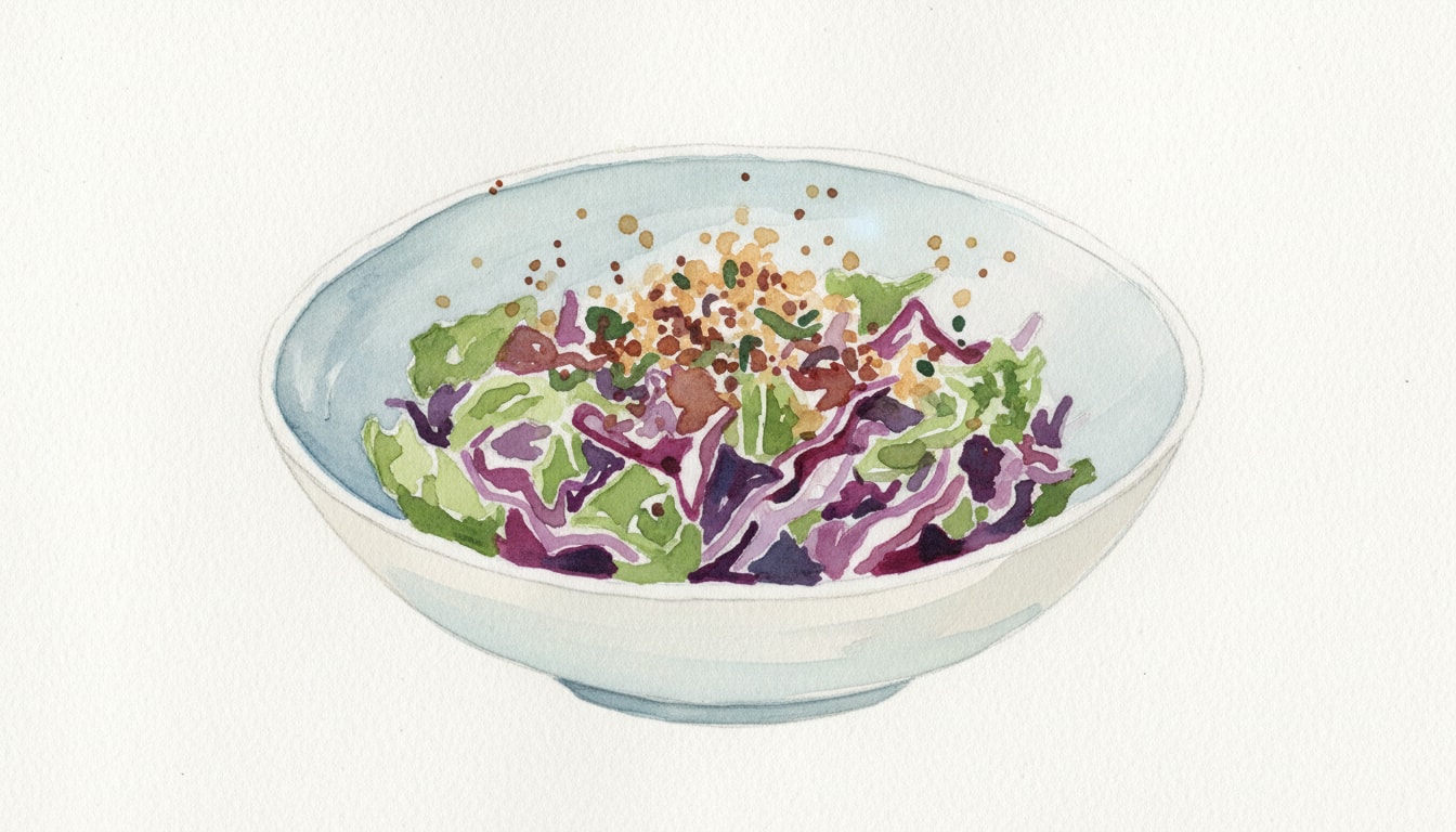 Umami Crunch Cabbage Salad with Toasted Kasha