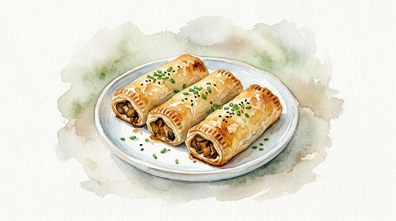 Umami Mushroom and Miso Vegetarian Sausage Rolls